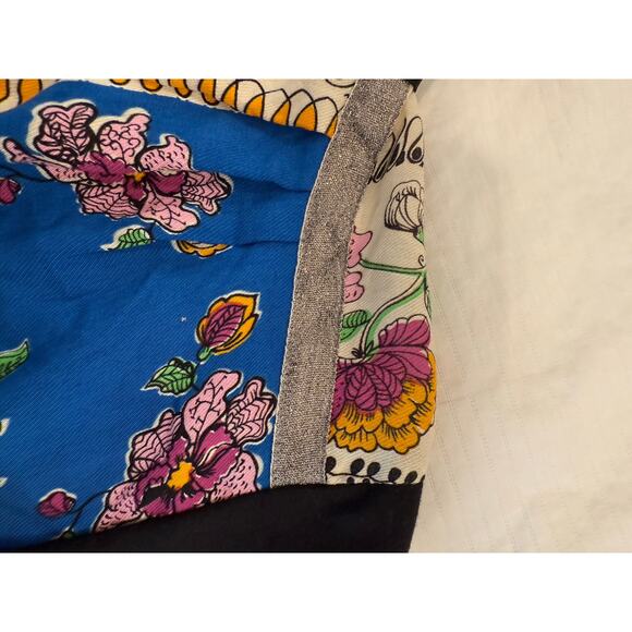 Tiny by Anthropologie Blouse Top Womens Medium Multicolor Floral Patchwork Boho - Picture 5 of 10